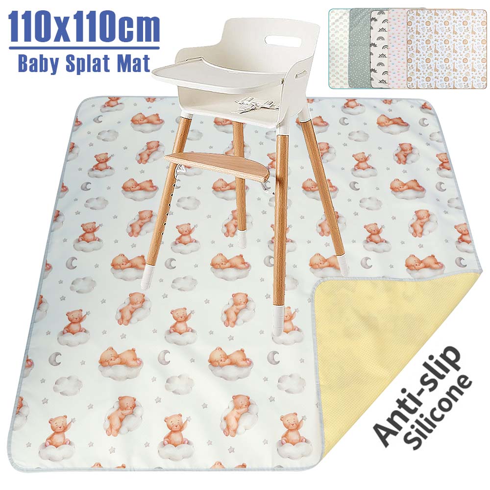 Highchair Splash Mat - Baby Splat Mat Anti Slip High