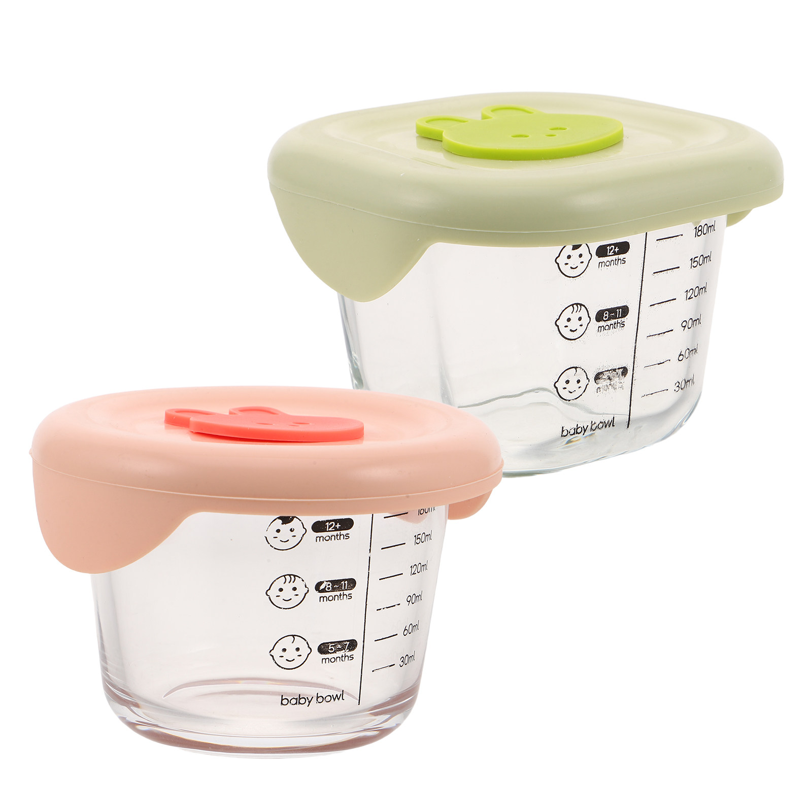 Baby Food Glass Containers - 2Pcs Baby Food Storage Containers Glass
