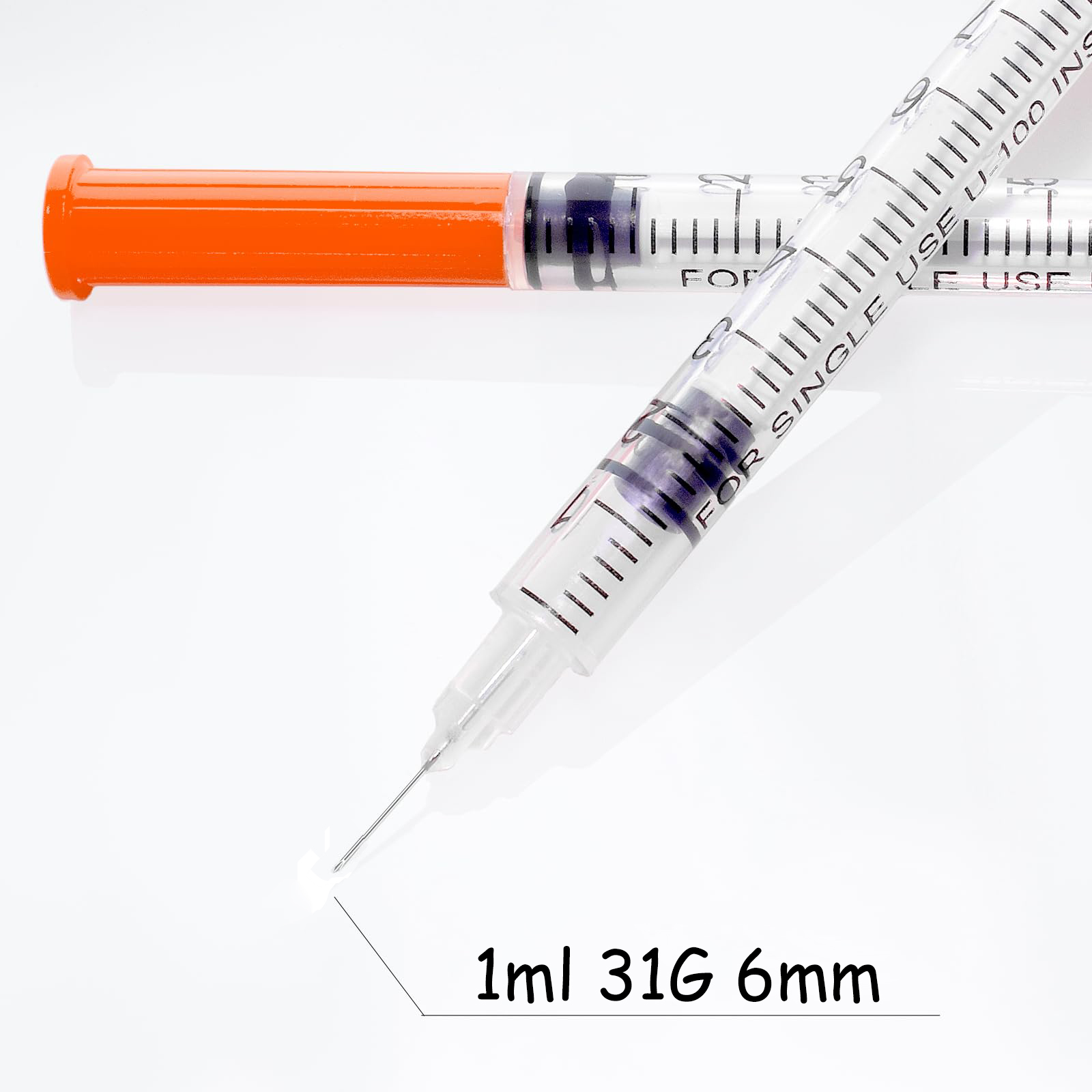 Baby Food Allergy Rash - 100pcs/box 1ml Sterile Disposable Insulin Syringes