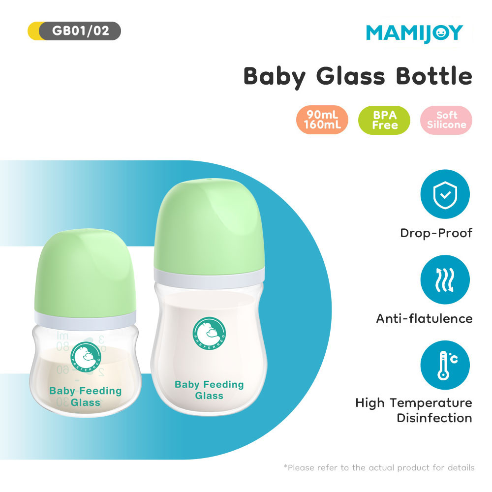 Baby Food Glass Containers - 1PCS Newborn Feeding Bottles 90ML/160ML Baby
