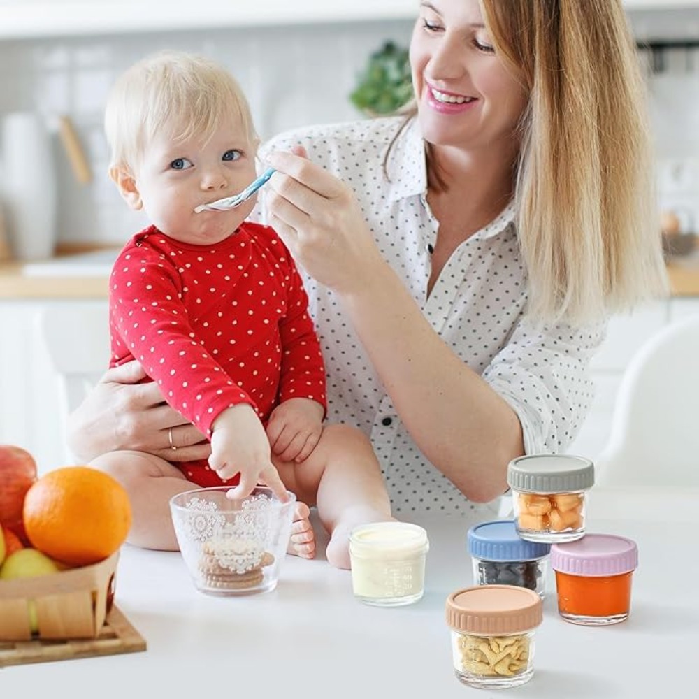 6pcs Mason Jar Glass Baby Food - Baby Food Glass Containers 评论和价格