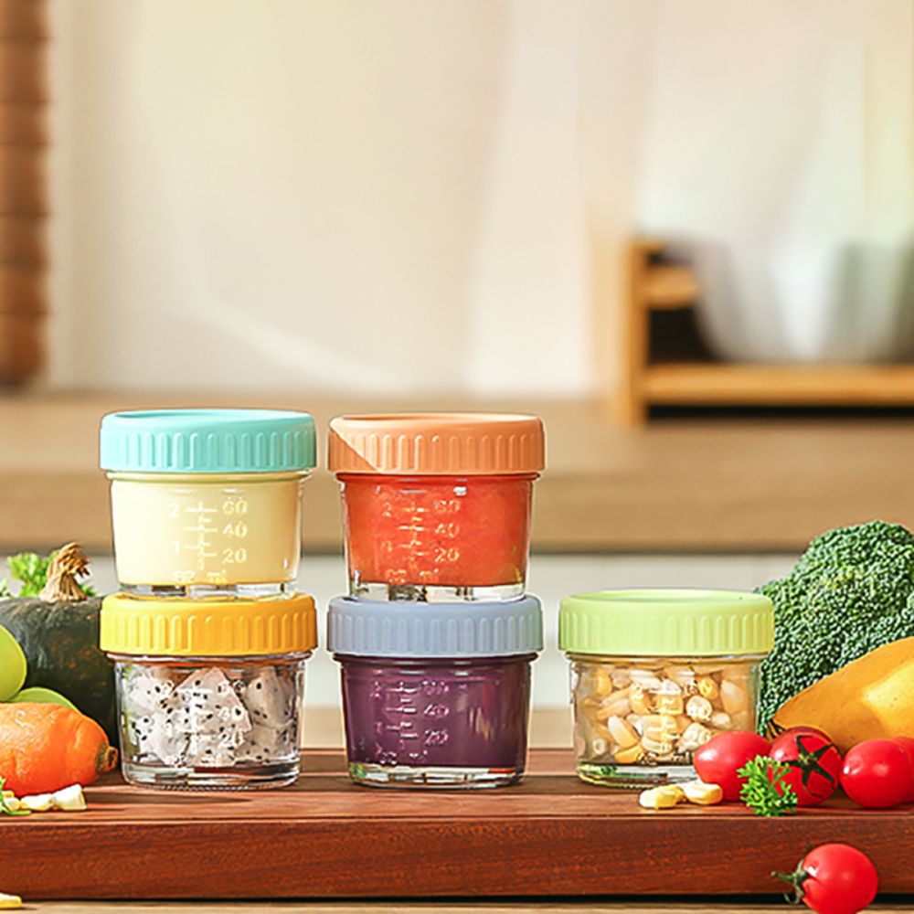 6pcs Mason Jar Glass Baby Food - Baby Food Glass Containers 评论和价格
