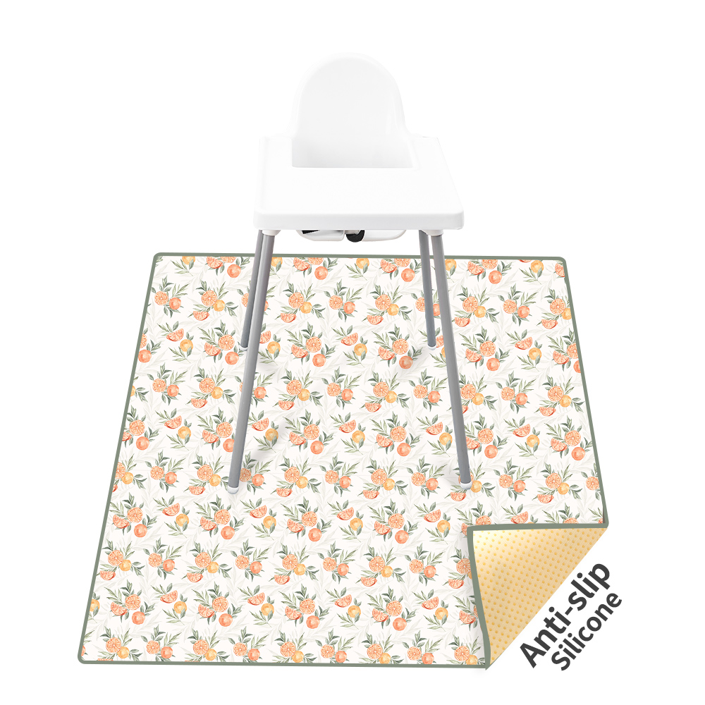 HappyFlute Anti Slip Design Pl - Highchair Splash Mat 评论和价格