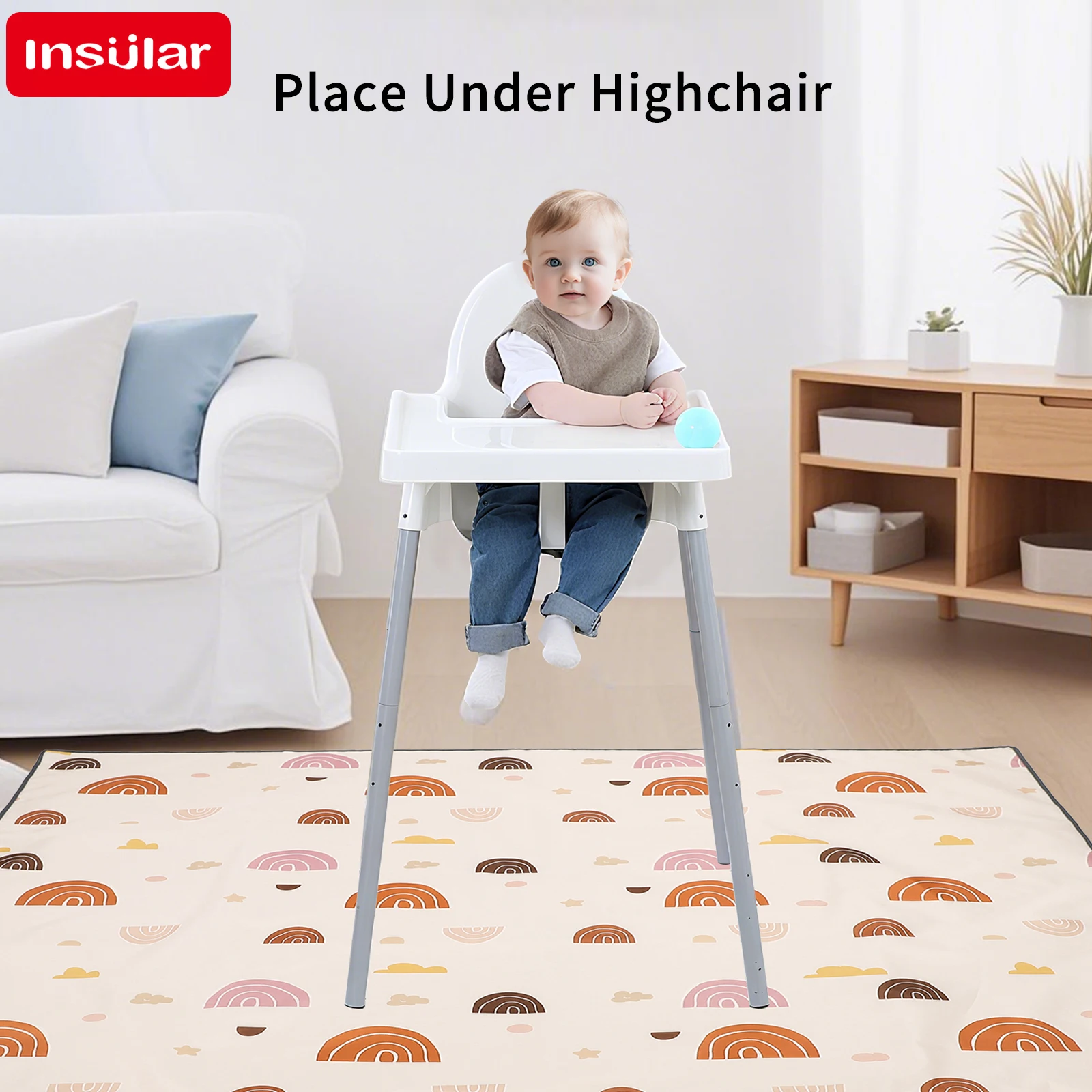 Children's Under High Chair Sp - Highchair Splash Mat 评论和价格