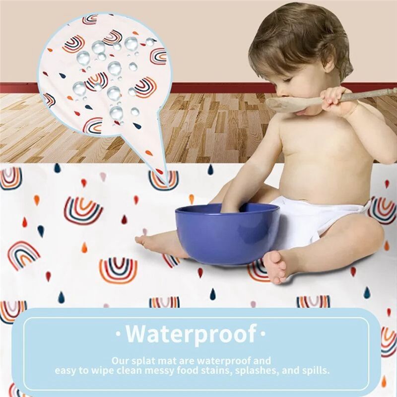 【FLASH DEAL】Anti-Slip Floor Sp - Highchair Splash Mat 评论和价格
