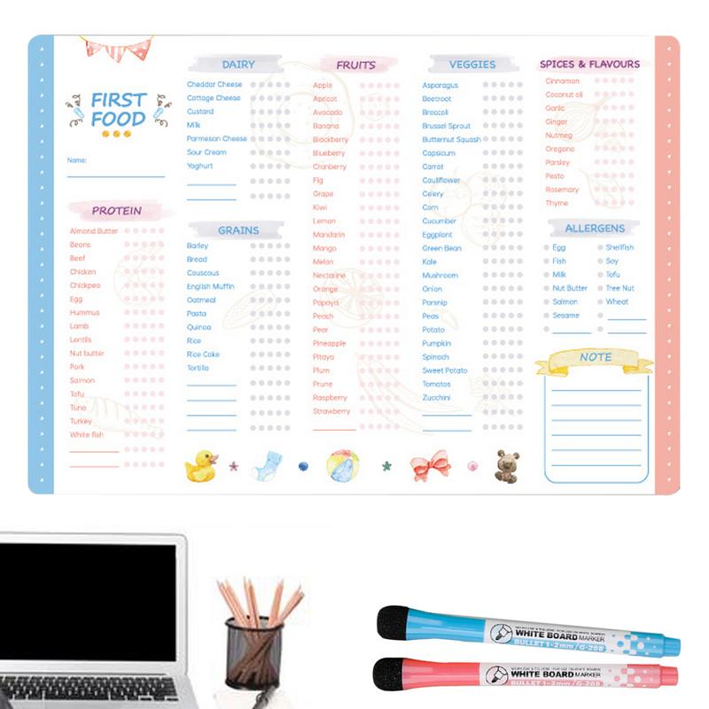 Reusable Kids Magnetic Daily F - Baby Food Tracker 评论和价格