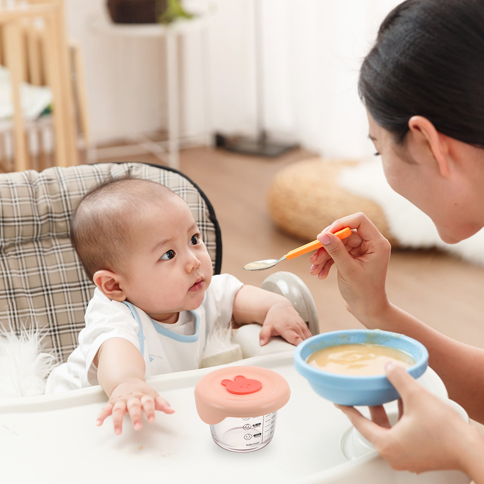 2Pcs Baby Food Storage Contain - Baby Food Glass Containers 评论和价格