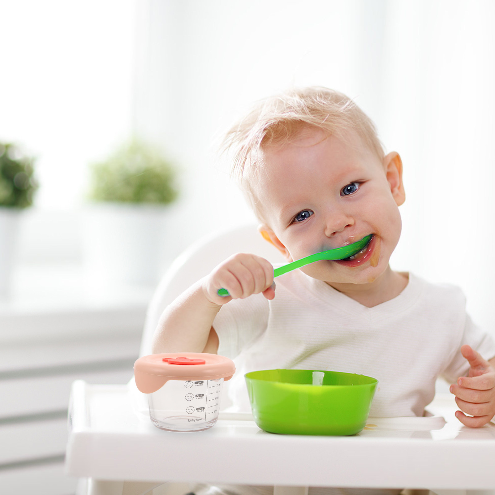 2Pcs Baby Food Storage Contain - Baby Food Glass Containers 评论和价格