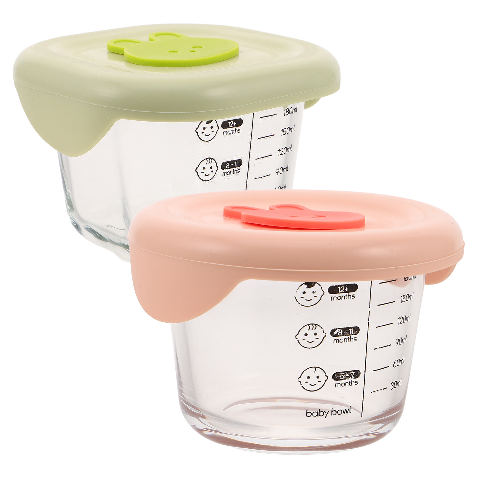 2Pcs Baby Food Storage Contain - Baby Food Glass Containers 评论和价格