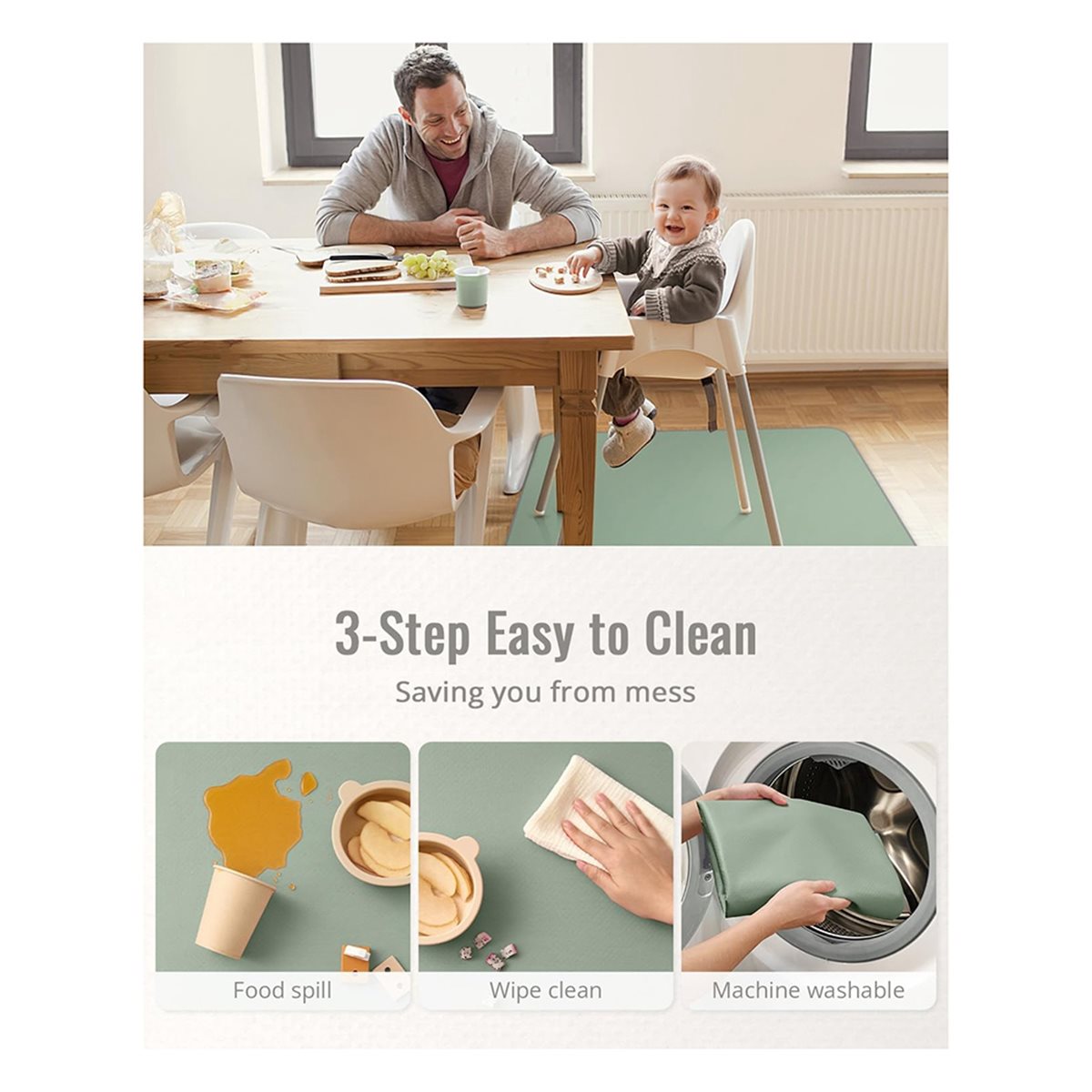 Big Discount Baby Splat Mat fo - Highchair Splash Mat 评论和价格
