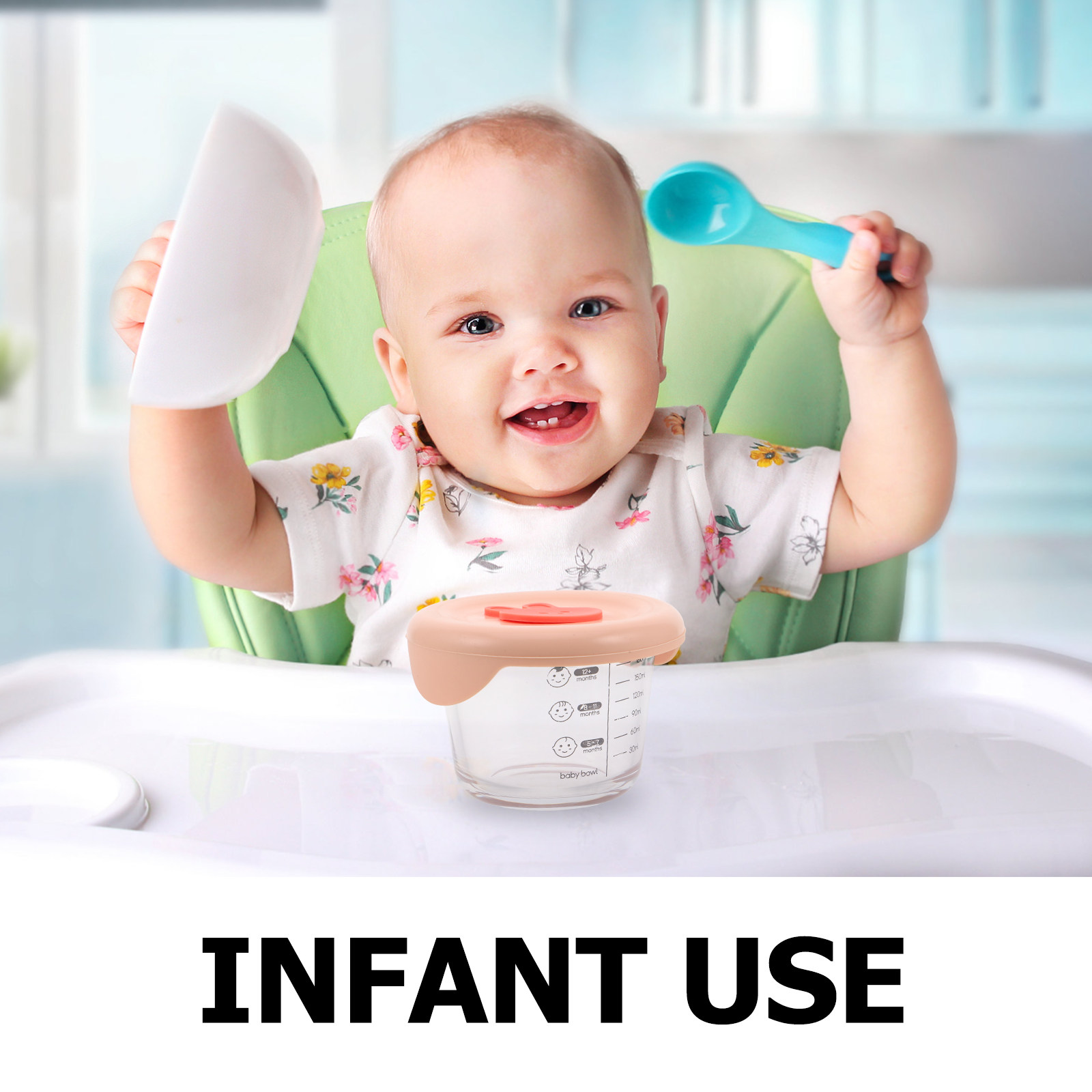2Pcs Baby Food Storage Contain - Baby Food Glass Containers 评论和价格
