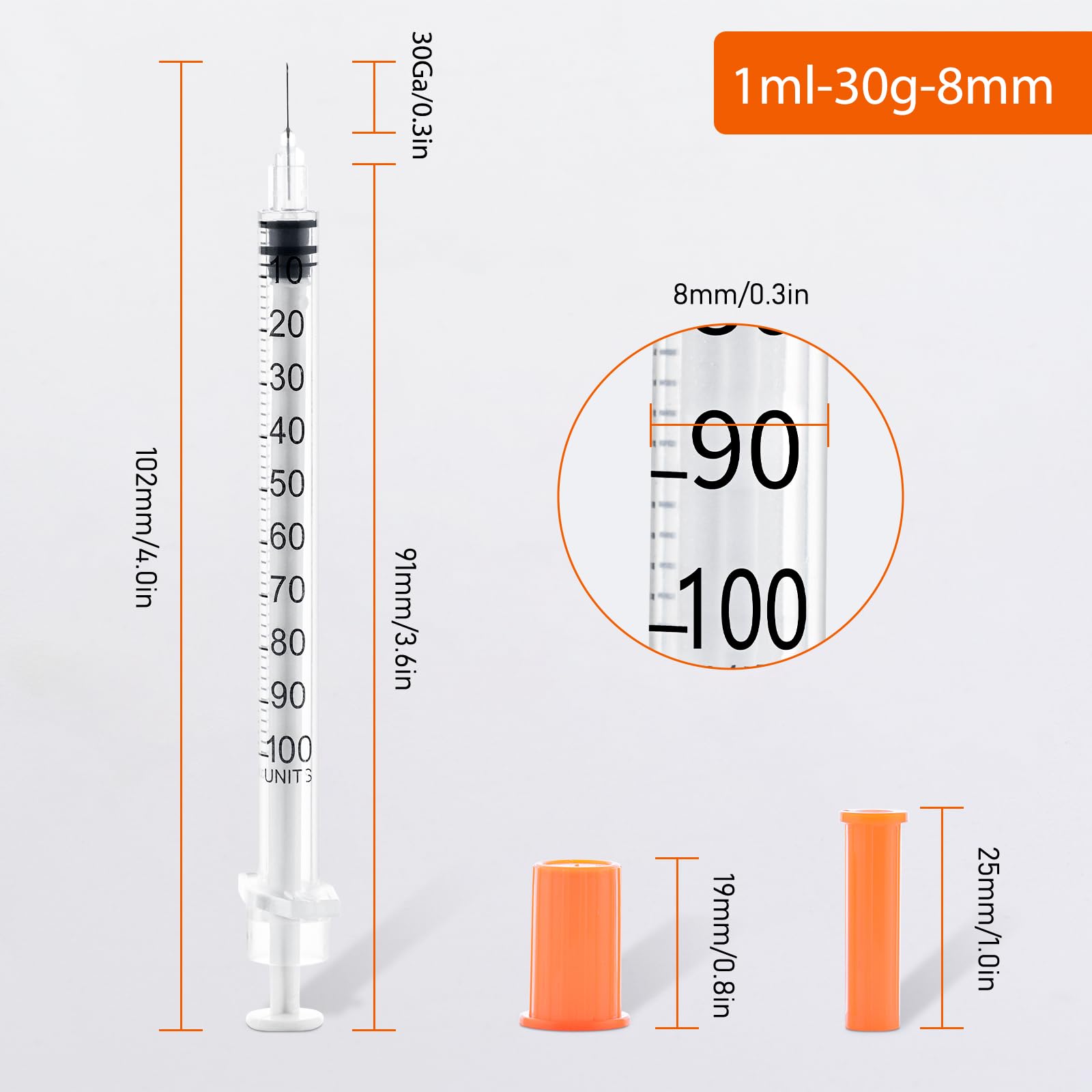 30pcs/Pack, 1ml Sterile Insuli - Baby Food Allergy Rash 评论和价格