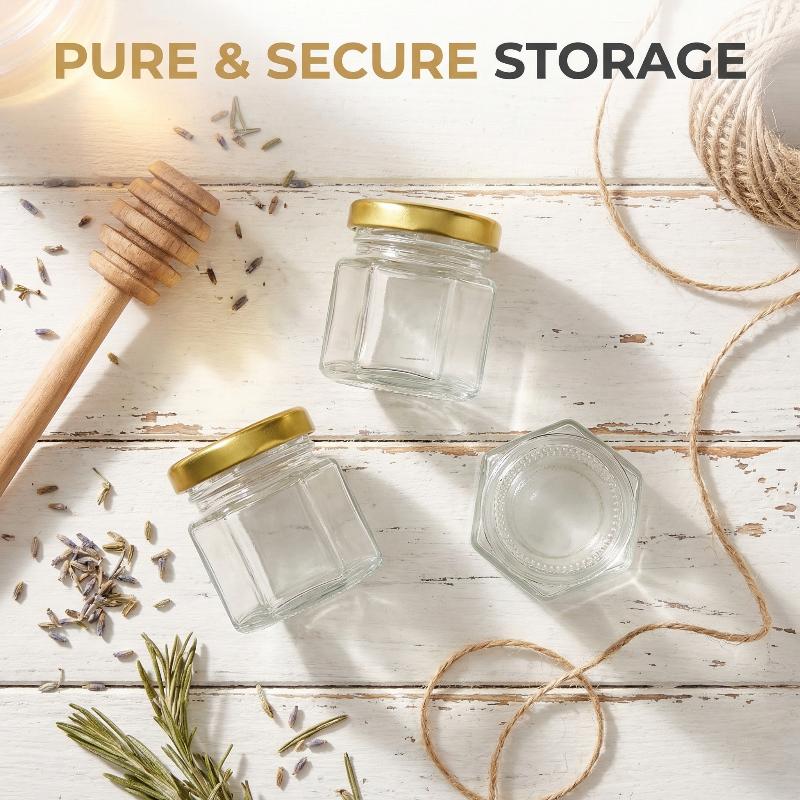 Hexagonal Mini  Jars with  Lid - Baby Food Glass Containers 评论和价格