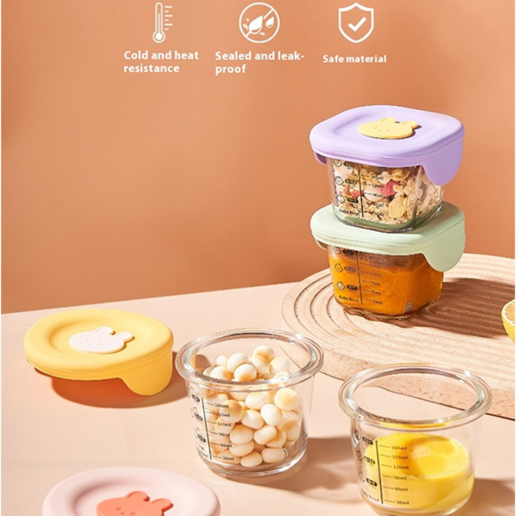 4pack/lot Kids Glass Baby Food - Baby Food Glass Containers 评论和价格