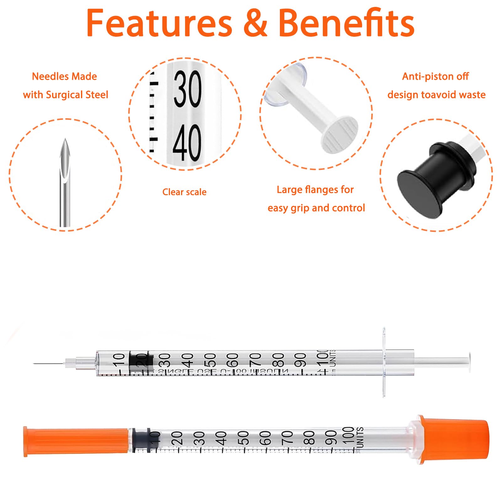 1ml Sterile Insuline Syringe w - Baby Food Allergy Rash 评论和价格
