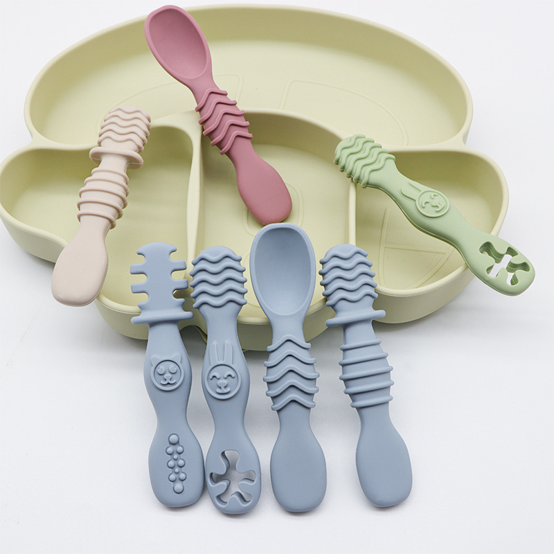 4pcs Silicone baby Food Spoon, - Baby Food For 6 Months 评论和价格